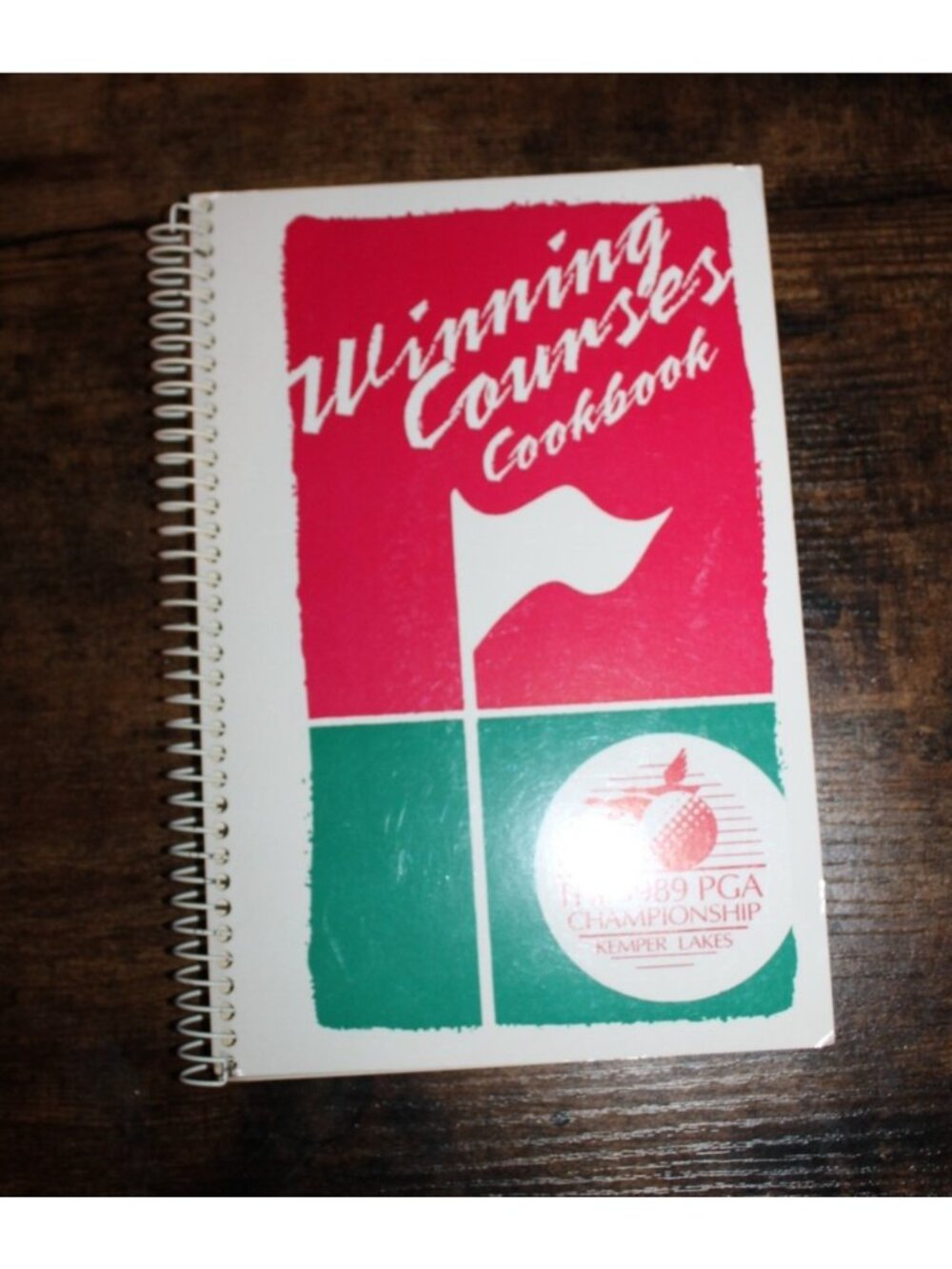 Cook Book Golfers "Winning Courses Cookbook" 1989 PGA Championship Kemper Lakes